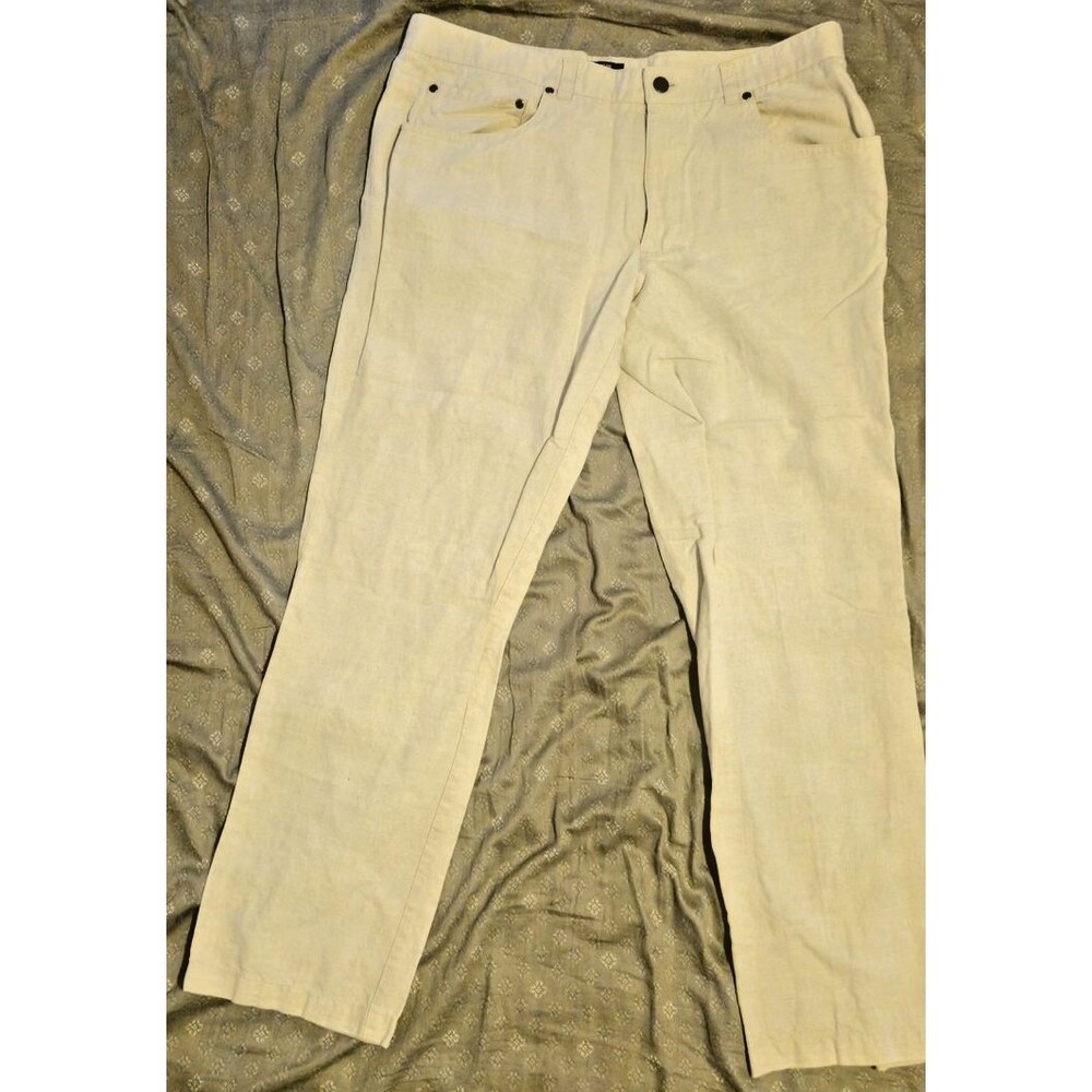 INC International Concepts Pants Mens 36x32 Slim Fit Linen Cotton Milan